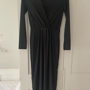 H&M Deep V-Neck Maxi Dress